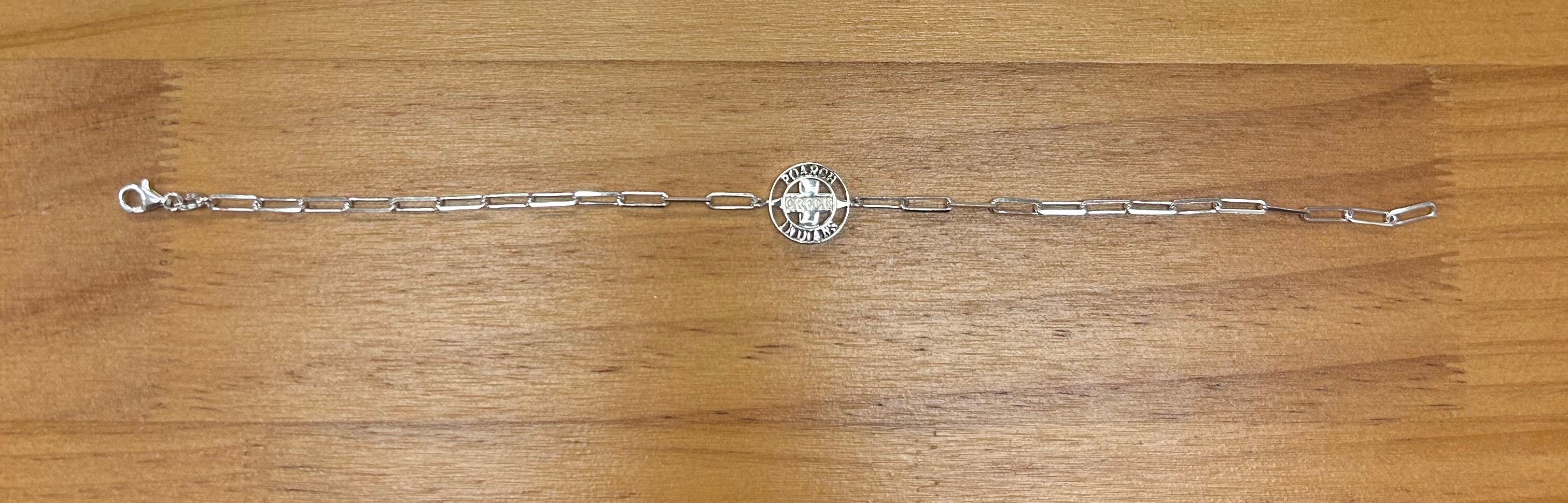Sterling Silver Tribal Logo Bracelet / Anklet 10in