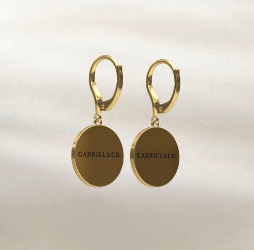 14kg Green Tribal Logo Earrings