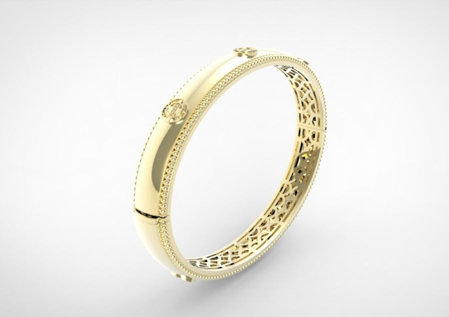 Women’s 14kg Solid Tribal Logo Bracelet