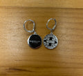 Sterling Silver Tribal Logo Earrings