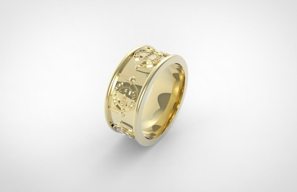 14kg Tribal Logo Ring
