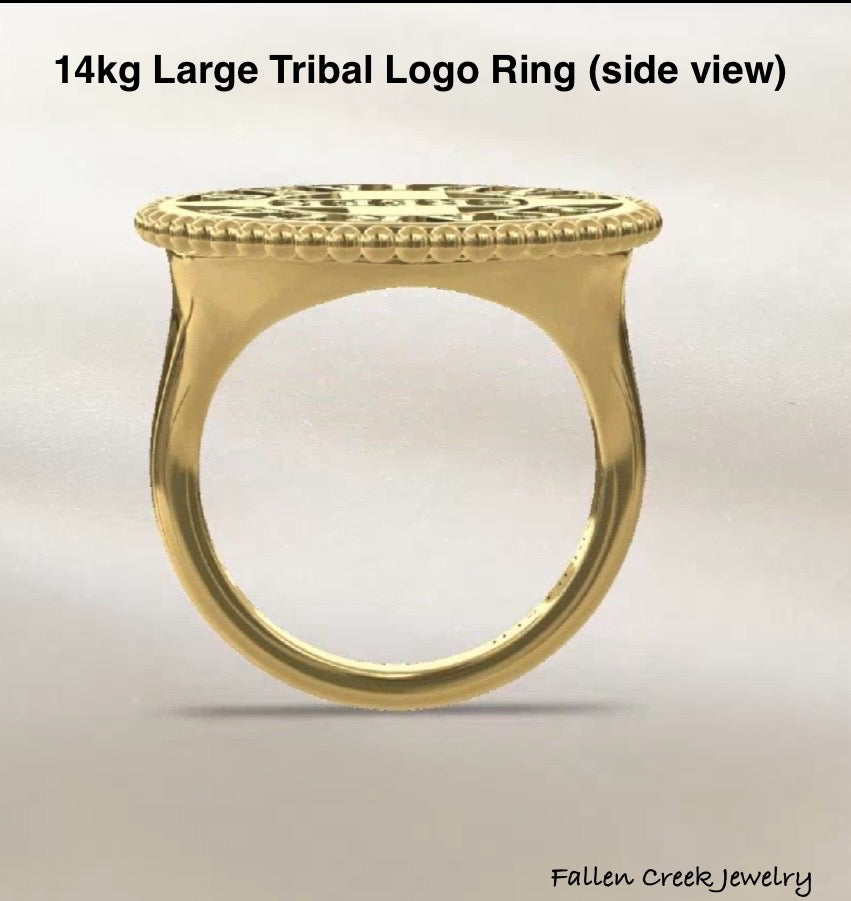14kg Large Tribal Logo Ring