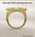 14kg Large Tribal Logo Ring
