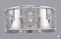 Sterling Silver Tribal Logo Band Size 6