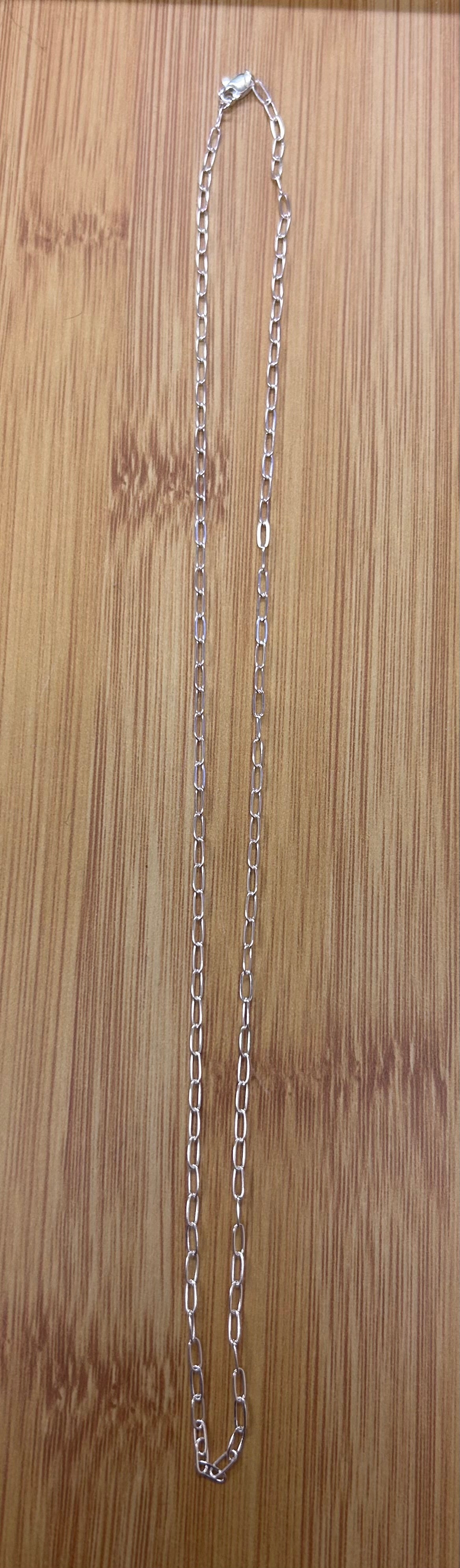 Sterling Silver 18in Paperclip Small Link Chain