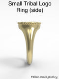 Women’s 14kg Small Tribal Logo Ring