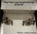 14kg Tribal Logo Earrings