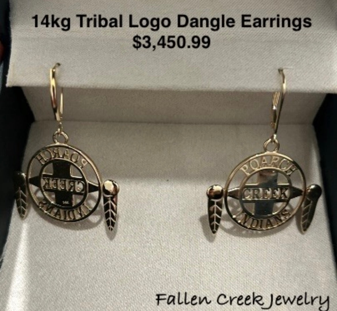 14kg Tribal Logo Earrings