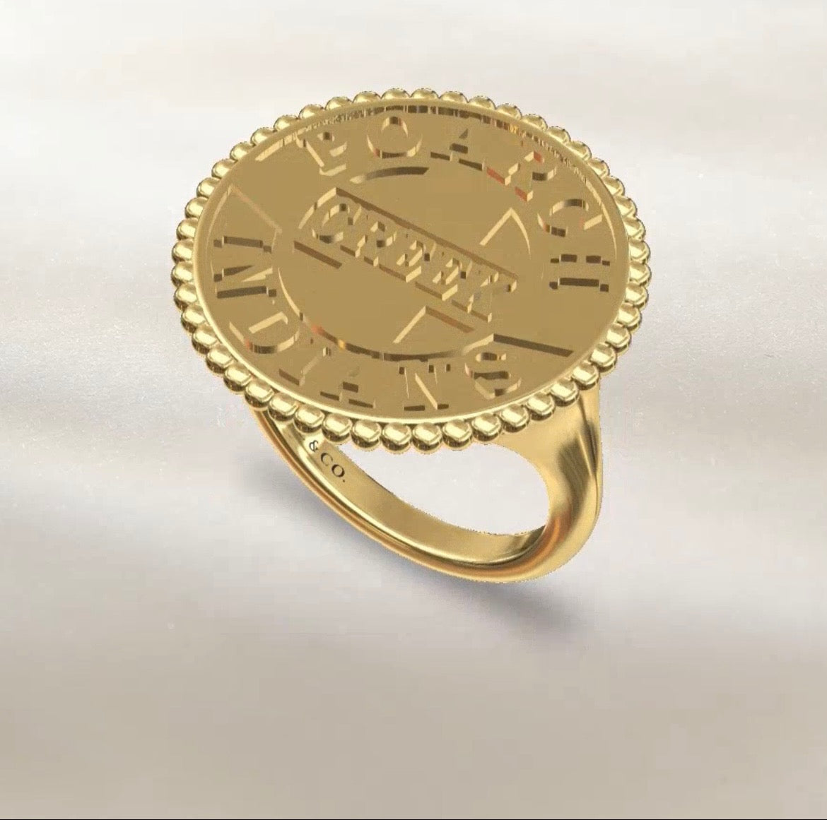 14kg Large Tribal Logo Ring