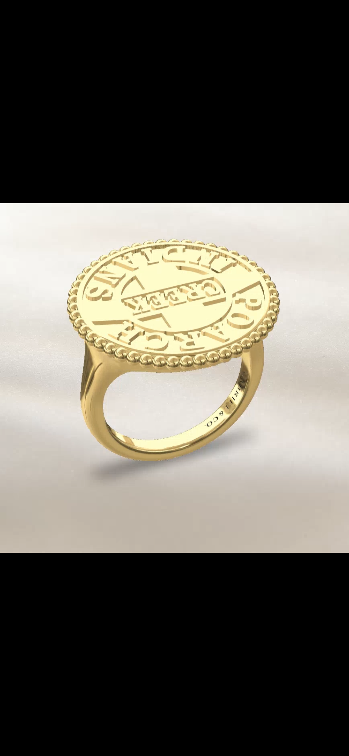 14kg Large Tribal Logo Ring