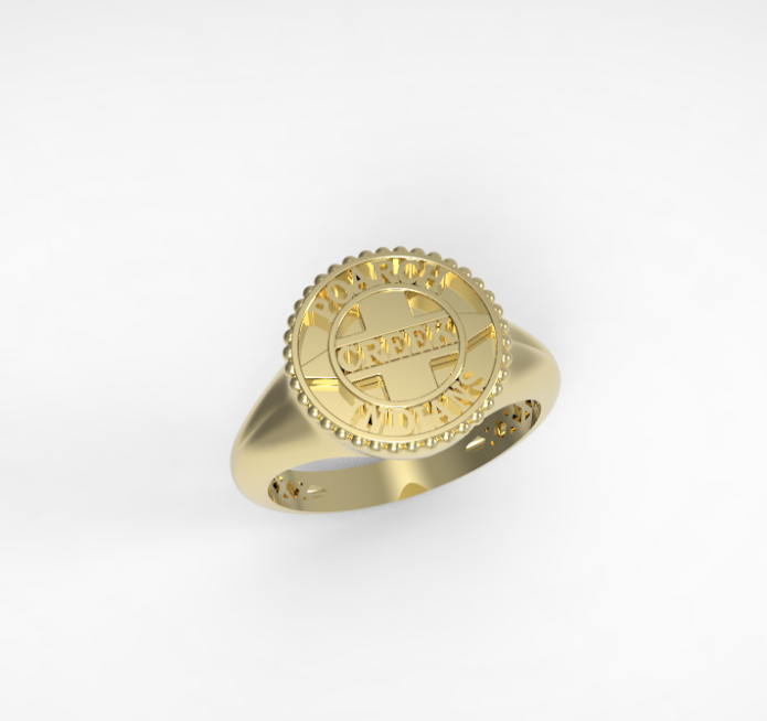 Women’s 14kg Small Tribal Logo Ring
