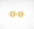 14kg Tribal Logo Stud Earrings (Pair)