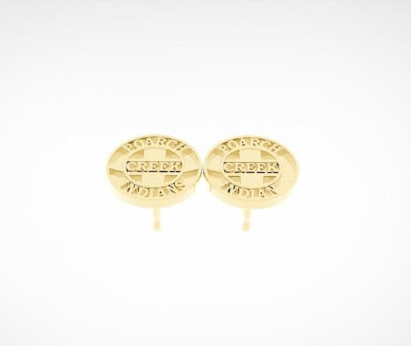 14kg Tribal Logo Stud Earrings (Pair)