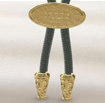 14kg & Leather Tribal Logo Bolo Tie