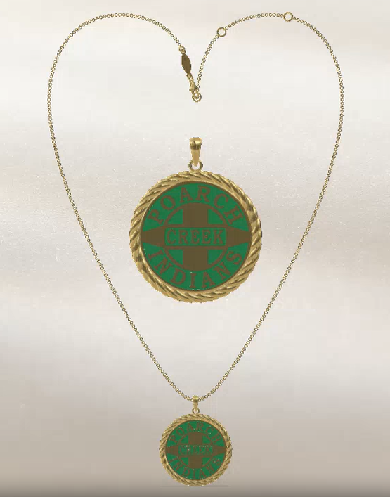 14kg Green Tribal Logo Necklace