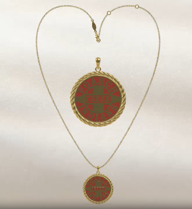 14kg Red Tribal Logo Necklace