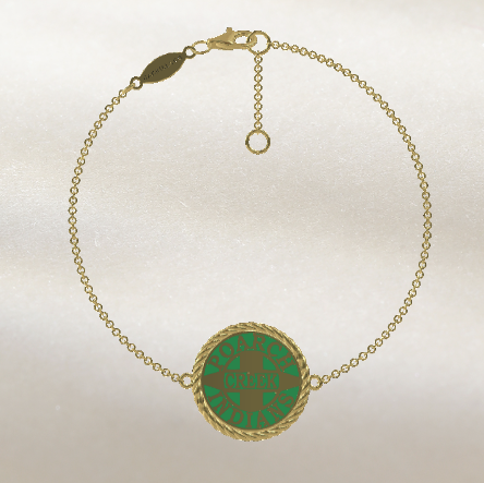 14kg Green Tribal Logo Bracelet