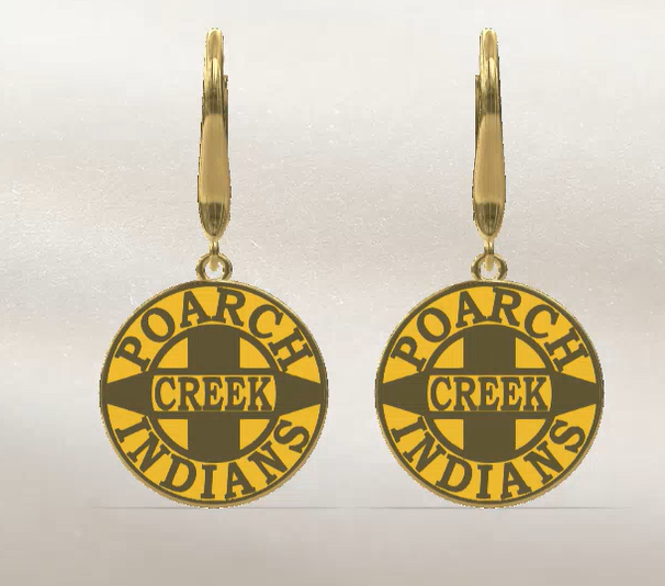 14kg Yellow Tribal Logo Earrings