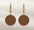 14kg Red Tribal Logo Earrings