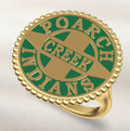 14kg Green Tribal Logo Ring