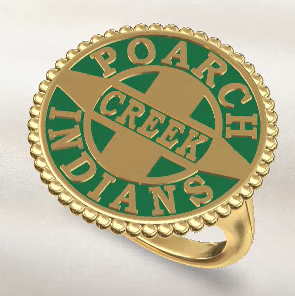 14kg Green Tribal Logo Ring