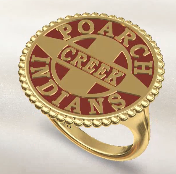 14kg Red Tribal Logo Ring